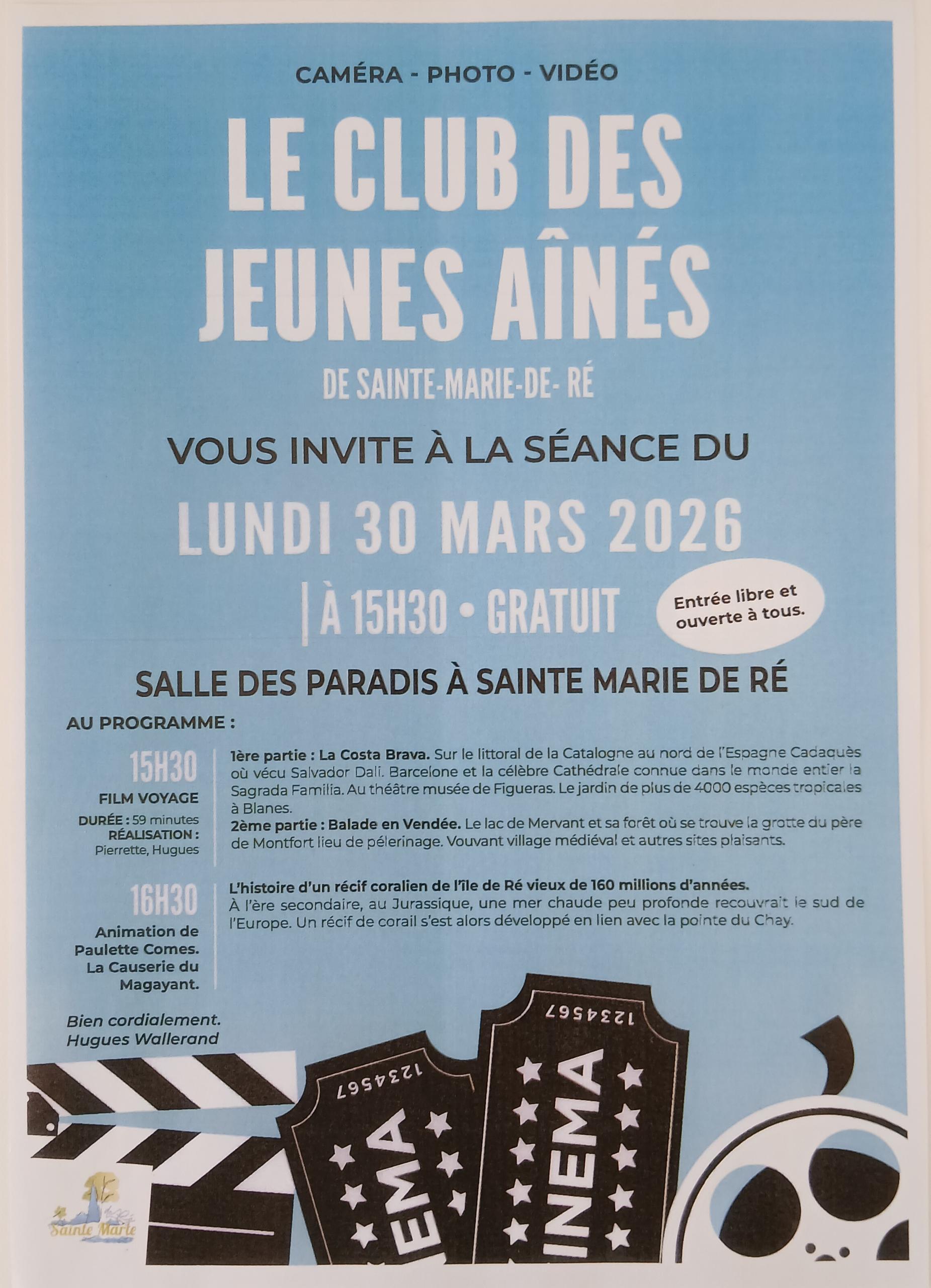 Le Club des Jeunes Aînés - Séance de cinéma