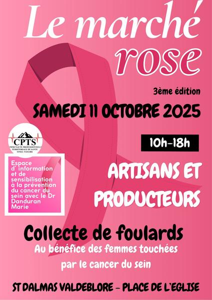 3ème Marché à thème "Spécial Octobre Rose"_Valdeblore
