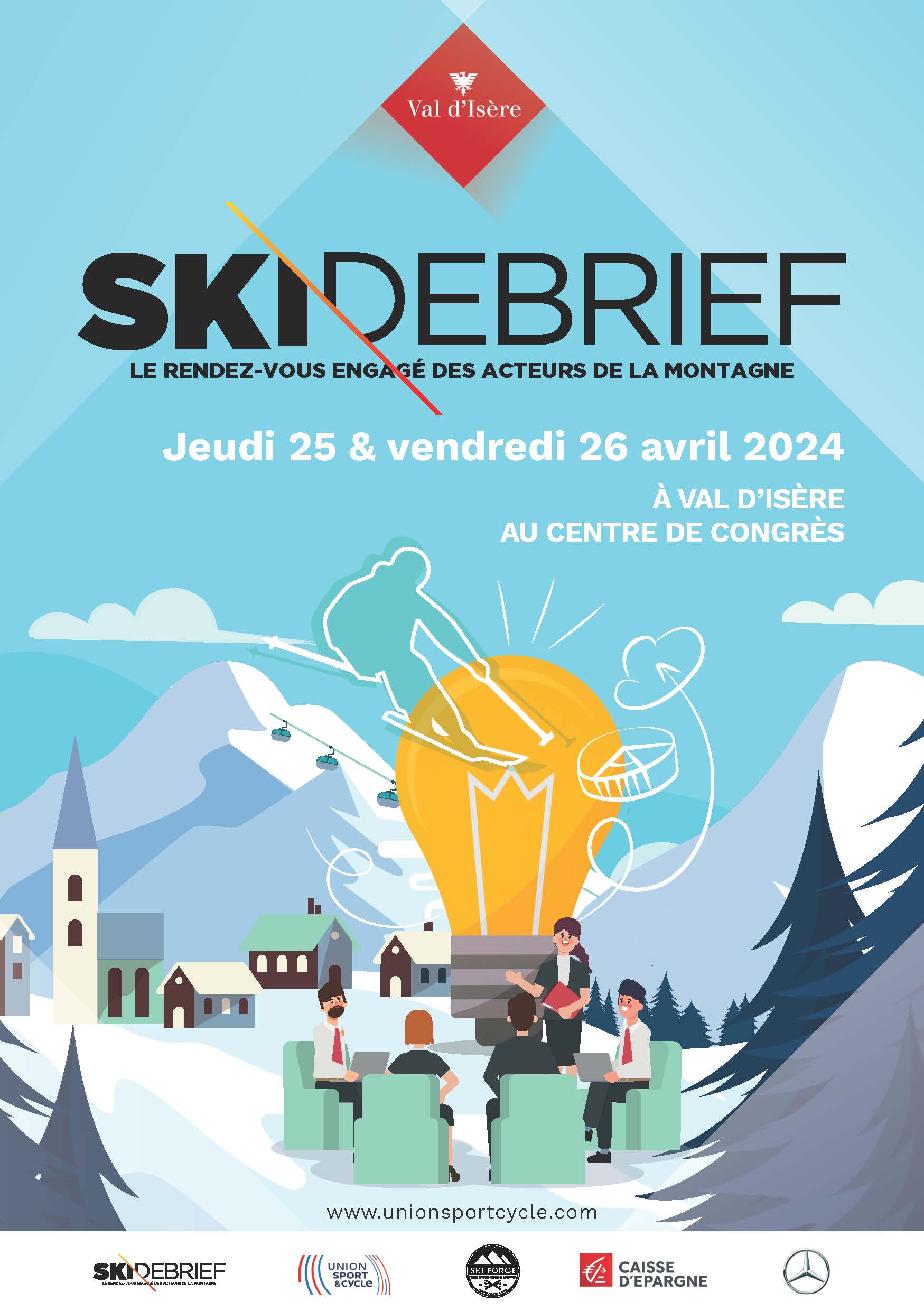 Affiche 2024 SkiDebrief à Val d'Isère