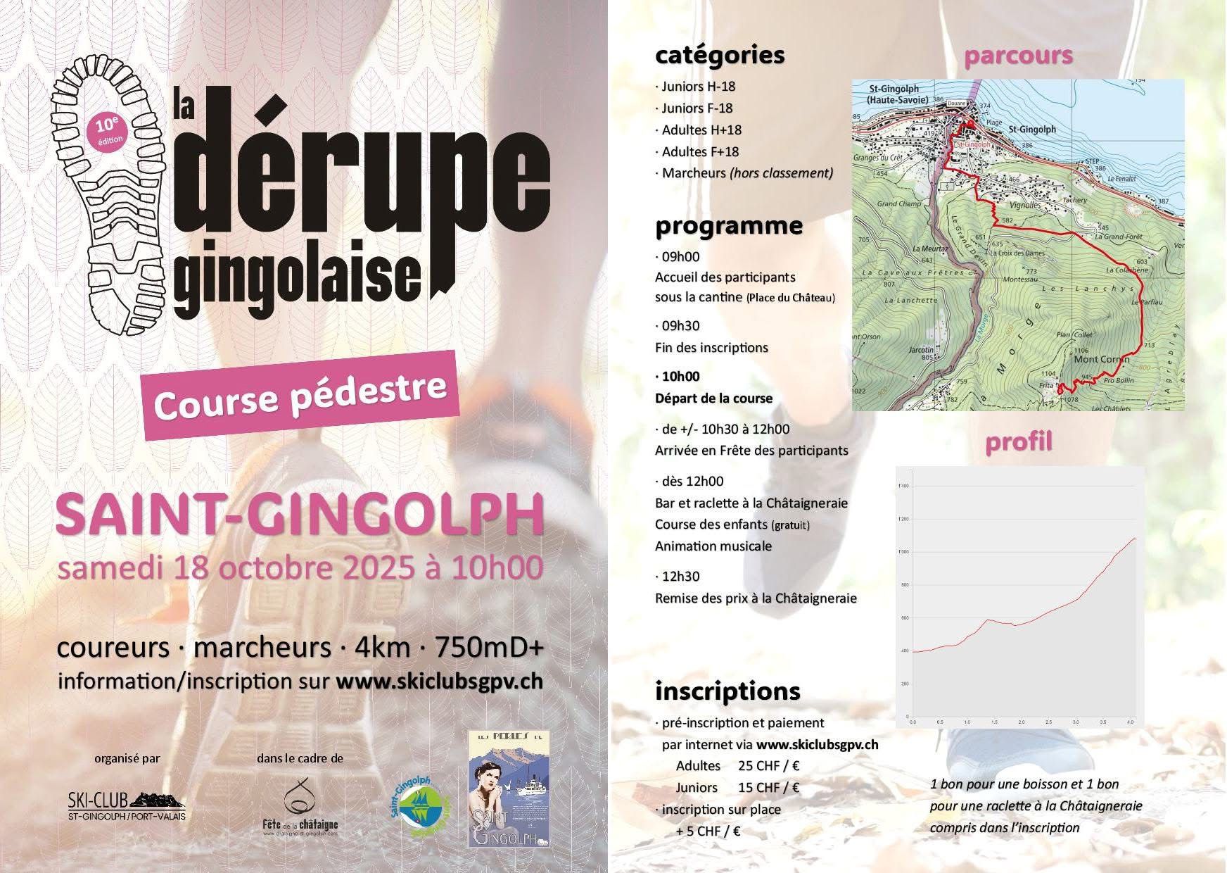La Dérupe Gingolaise pedestrian race