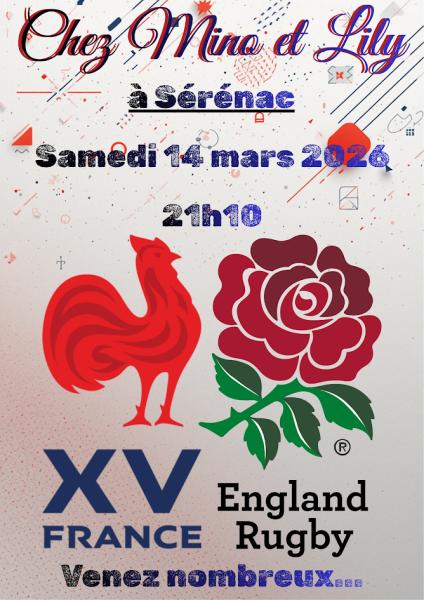 France VS Angleterre - Diffusion chez Mino et Lily