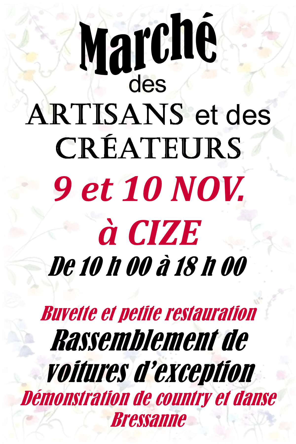 Marché des Artisans et des Créateurs_Cize