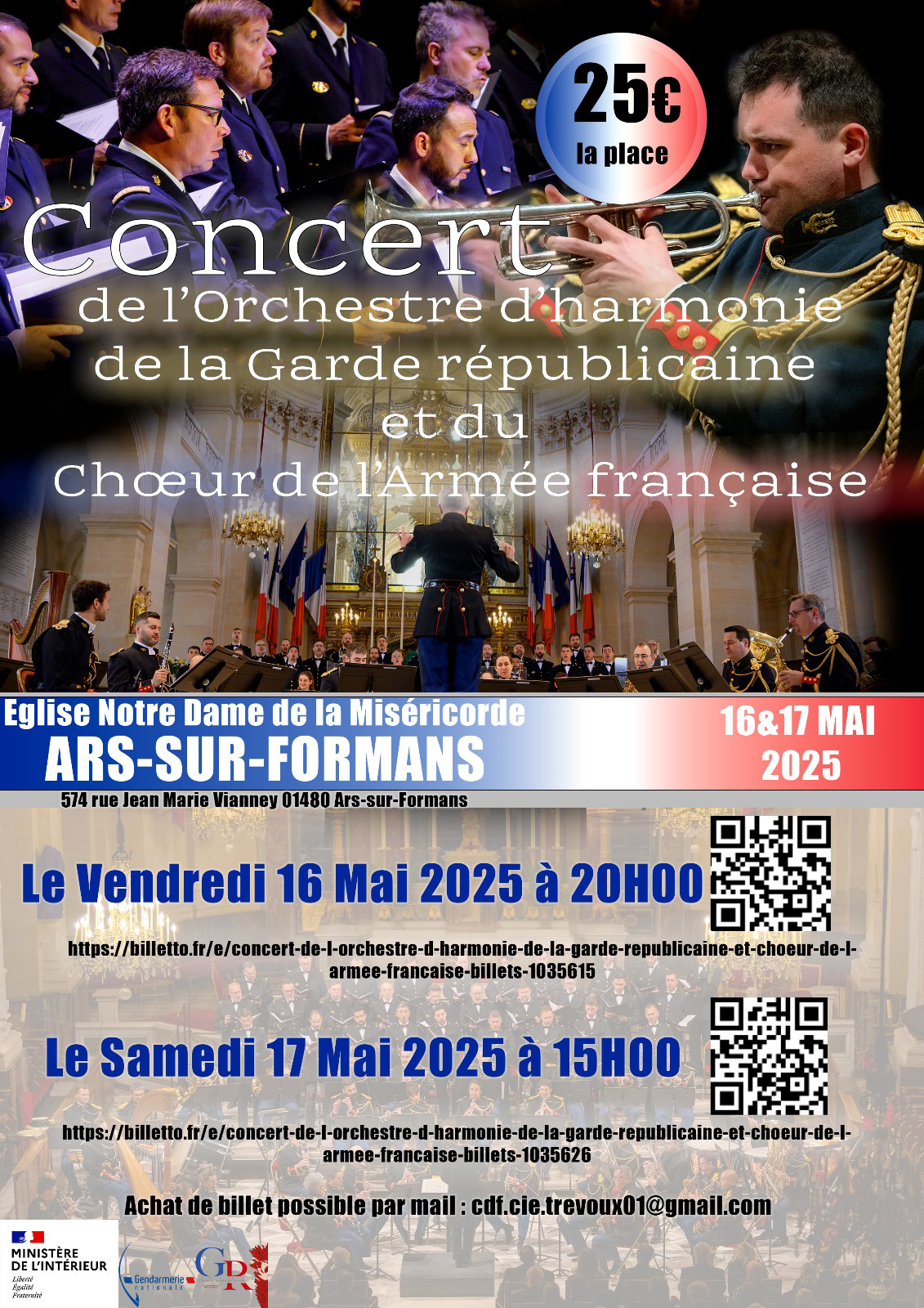 Concert de l'Orchestre d'harmonie de la Garde républicaine et du Chœur de l'Armée française_Ars-sur-Formans