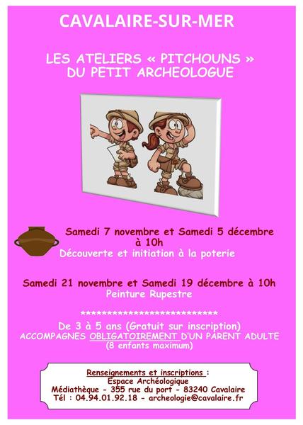 Les Ateliers Pitchouns du Petit archéologue_Cavalaire-sur-Mer