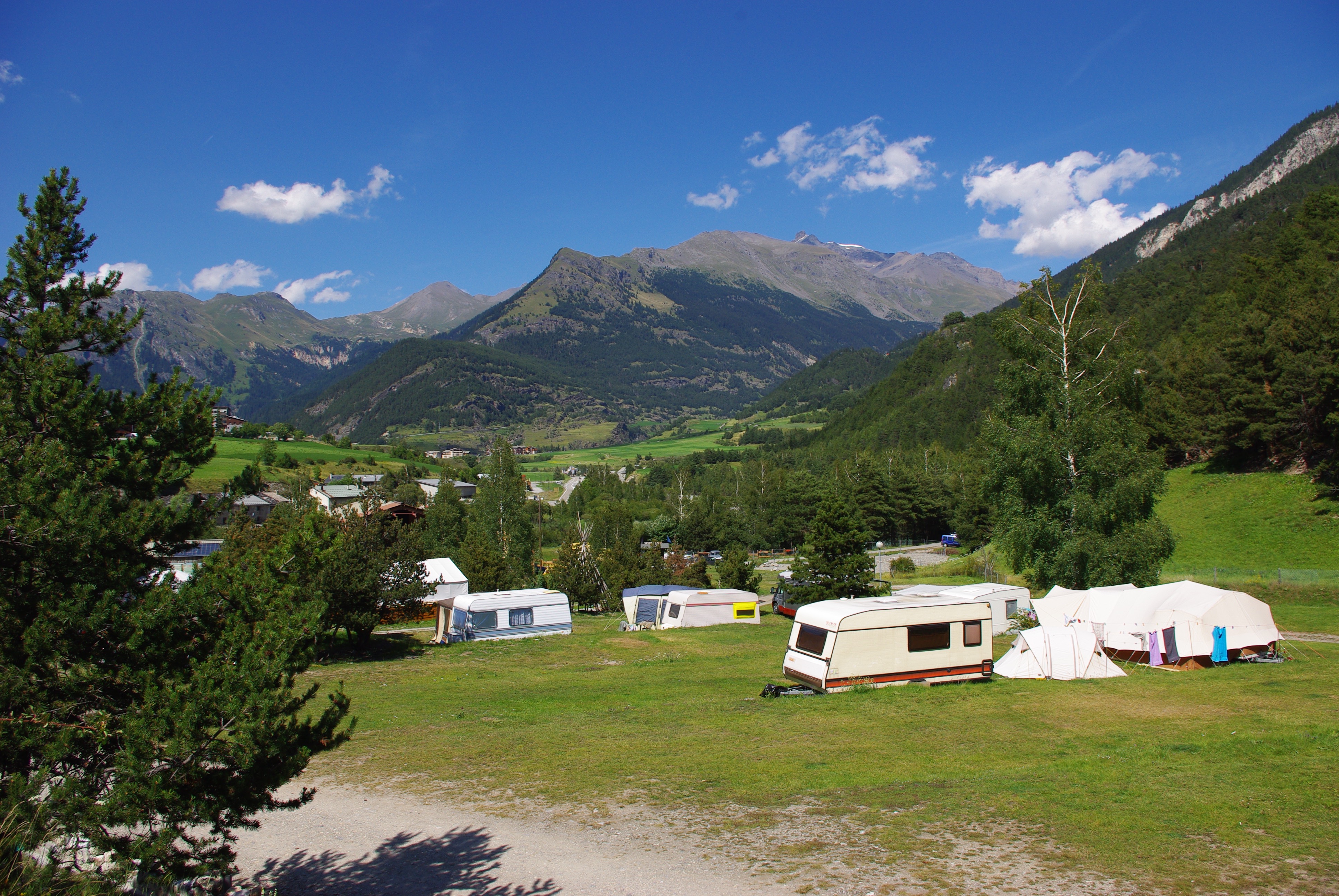 View of Le Chenantier campsite