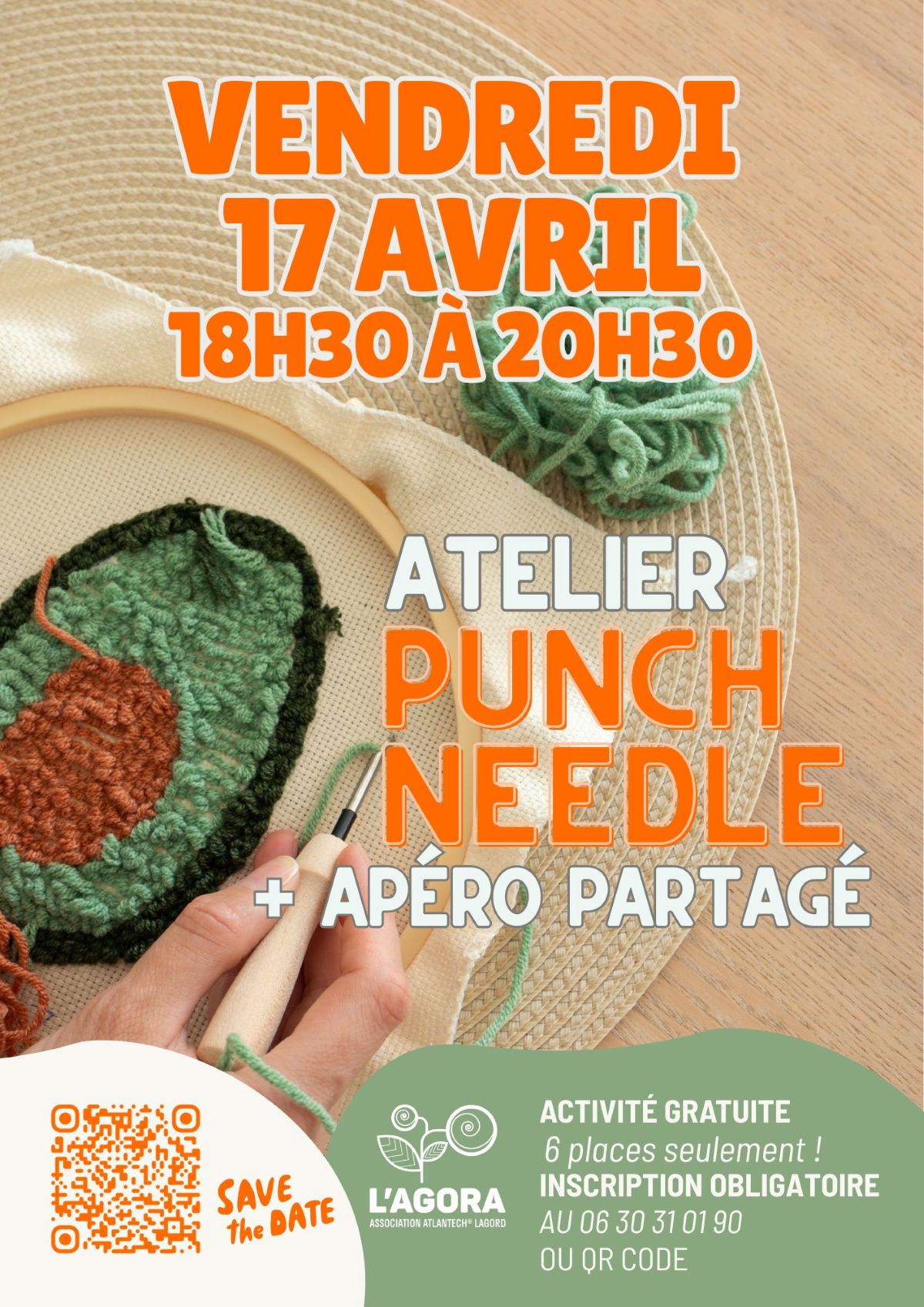 Atelier Punch Needle à l'Agora