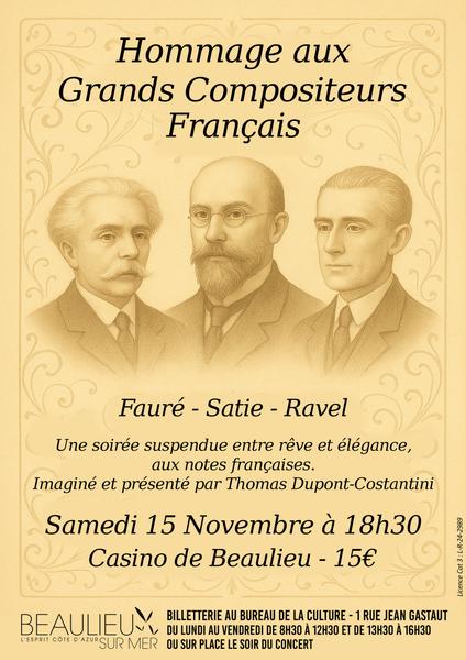 Concert Hommage aux Grands Compositeurs Français_Beaulieu-sur-Mer