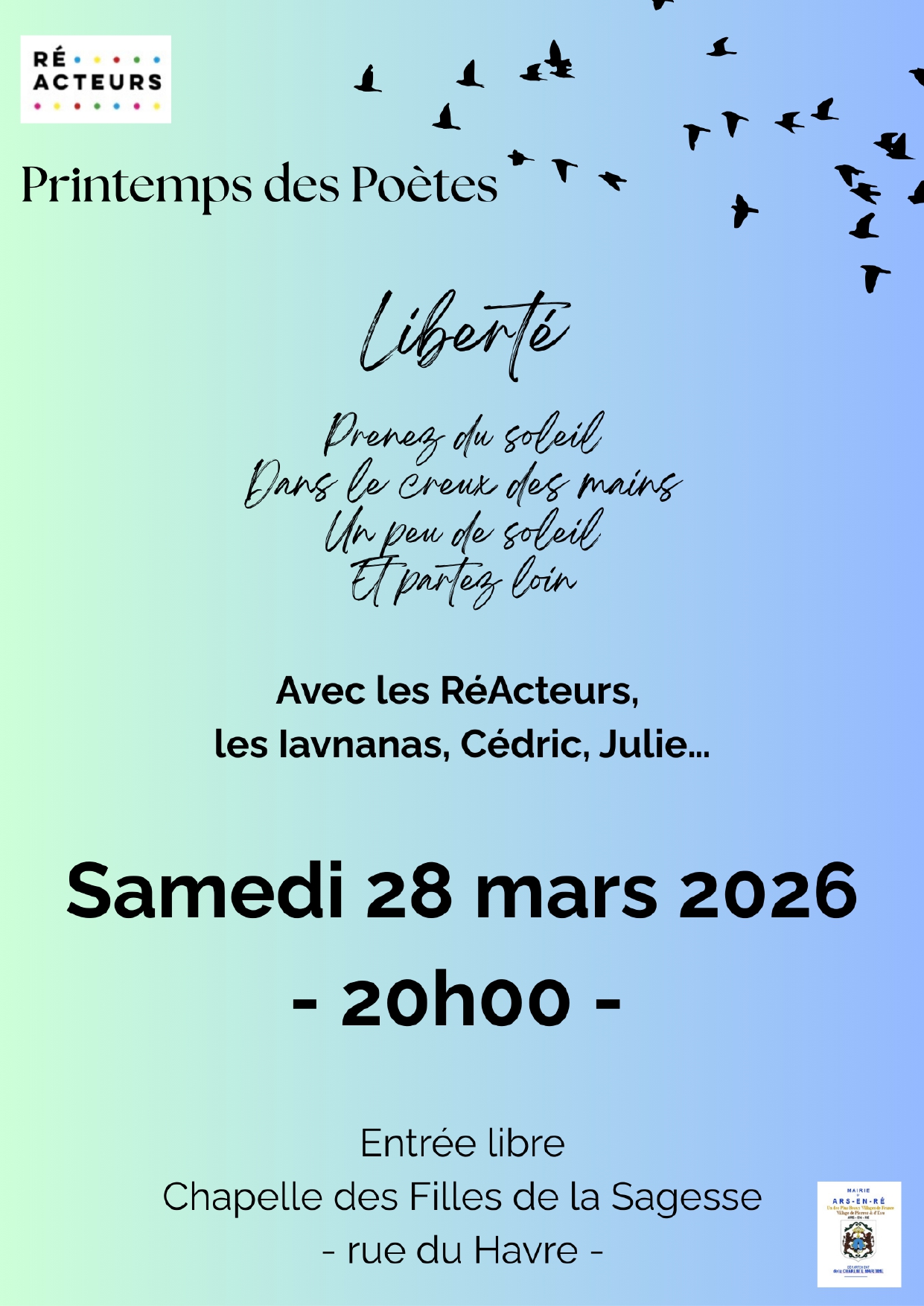 Printemps des Poètes - Spectacle « Liberté »