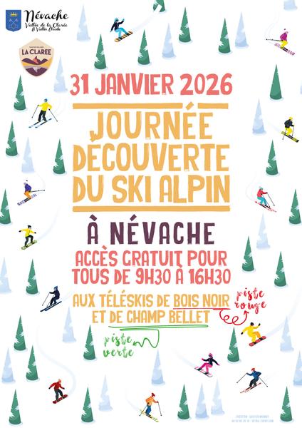 Affiche journée porte ouverte ski alpin névache 2025 - © Nordic névache
