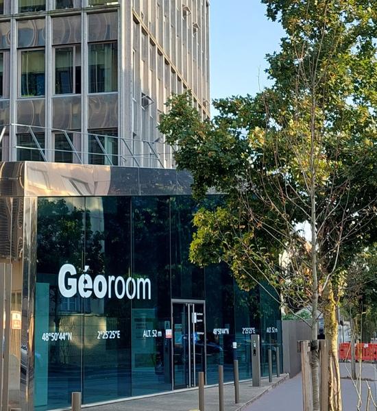 Façade du Georoom de l'IGN à Saint-Mandé