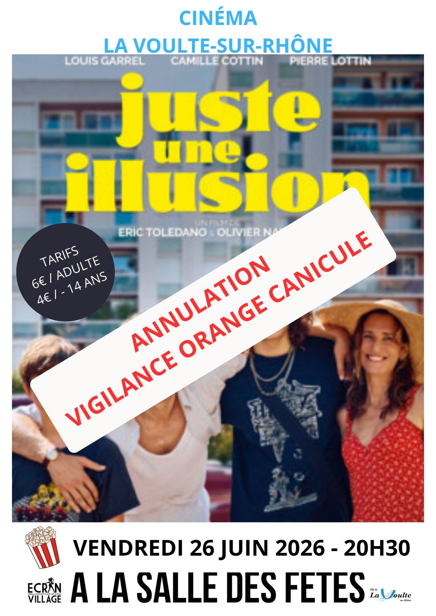 ANNULÉ - Projection cinéma du film "Juste une illusion"