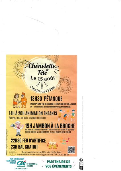 Chénelette en fête