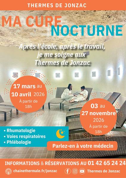 Cure nocturne pour les actifs aux Thermes de Jonzac