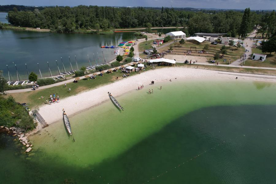 Base de loisirs vue drone