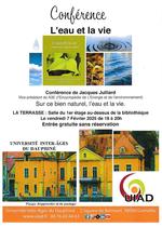 Conférence l'eau & la vie_La Terrasse