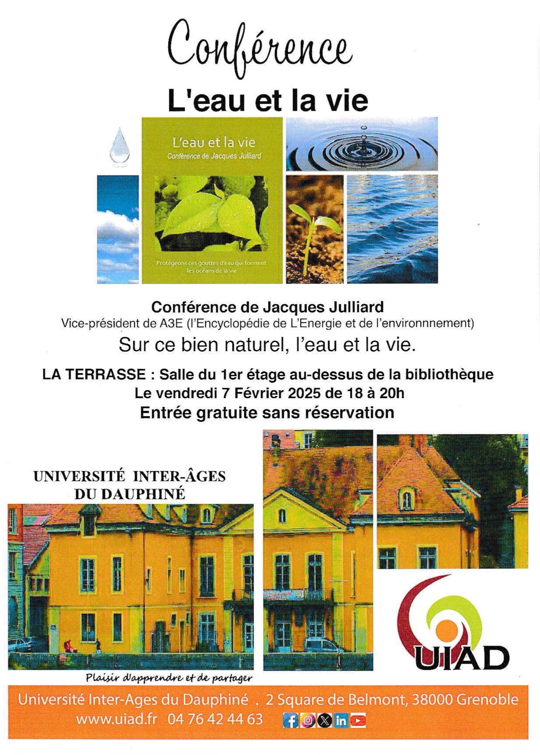 Conférence l'eau & la vie_La Terrasse