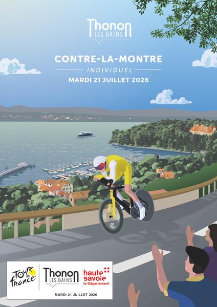 L'affiche du Tour de France 2026 par l'office de tourisme de Thonon