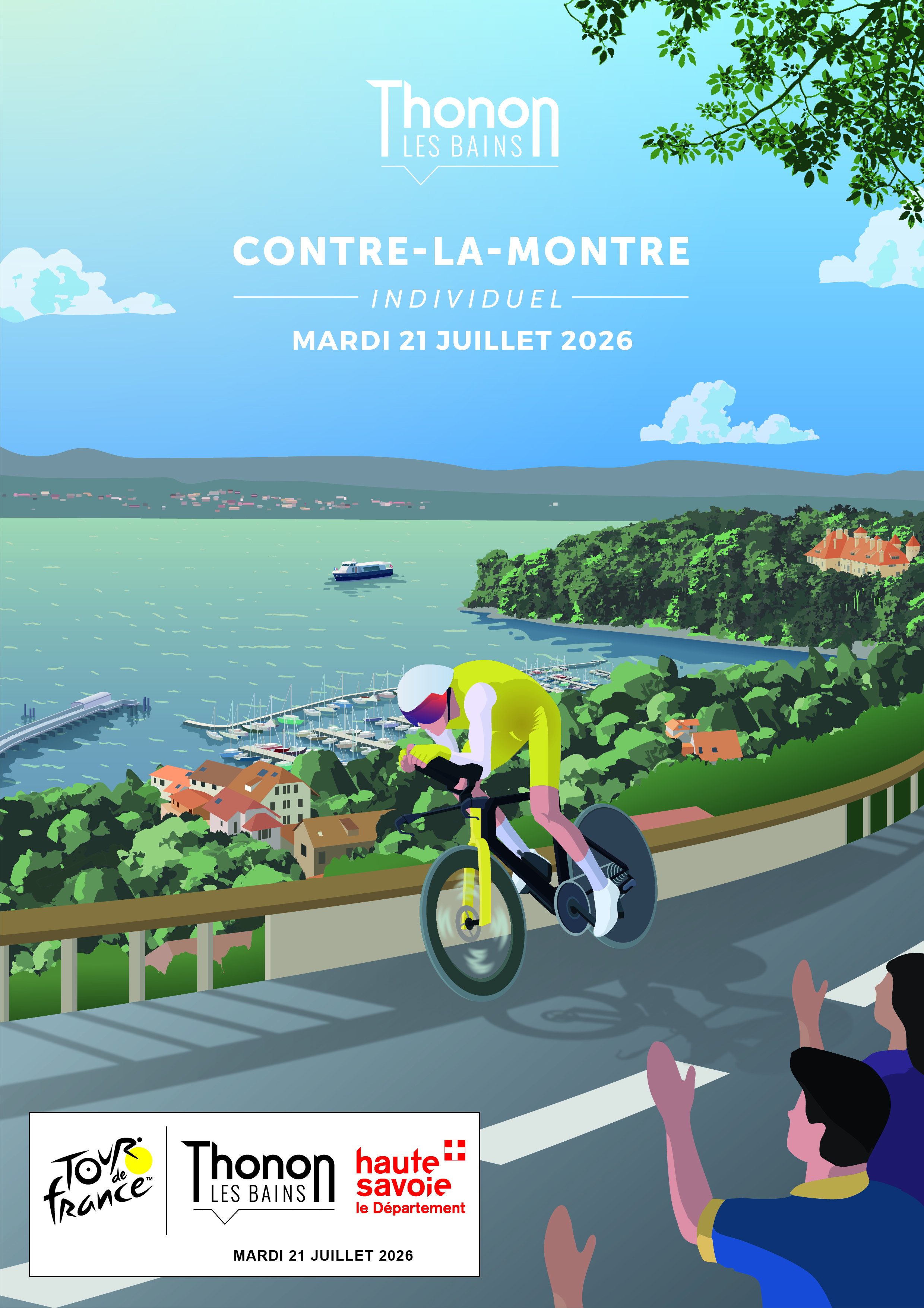 L'affiche du Tour de France 2026 par l'office de tourisme de Thonon