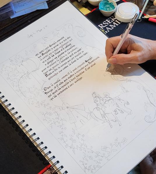 Création dune page de don Quichotte pour les éditions Larroque