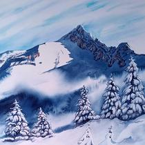 Aquarelle Le Cornafion - Exposition de Guy Tournier - Roc & Glace_Lans-en-Verco…