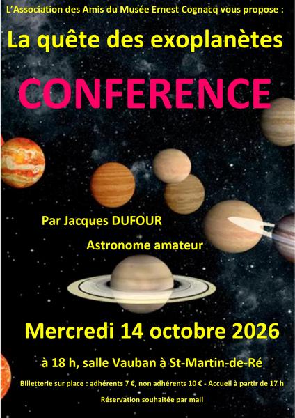 Conférence : la Quête des Exoplanètes