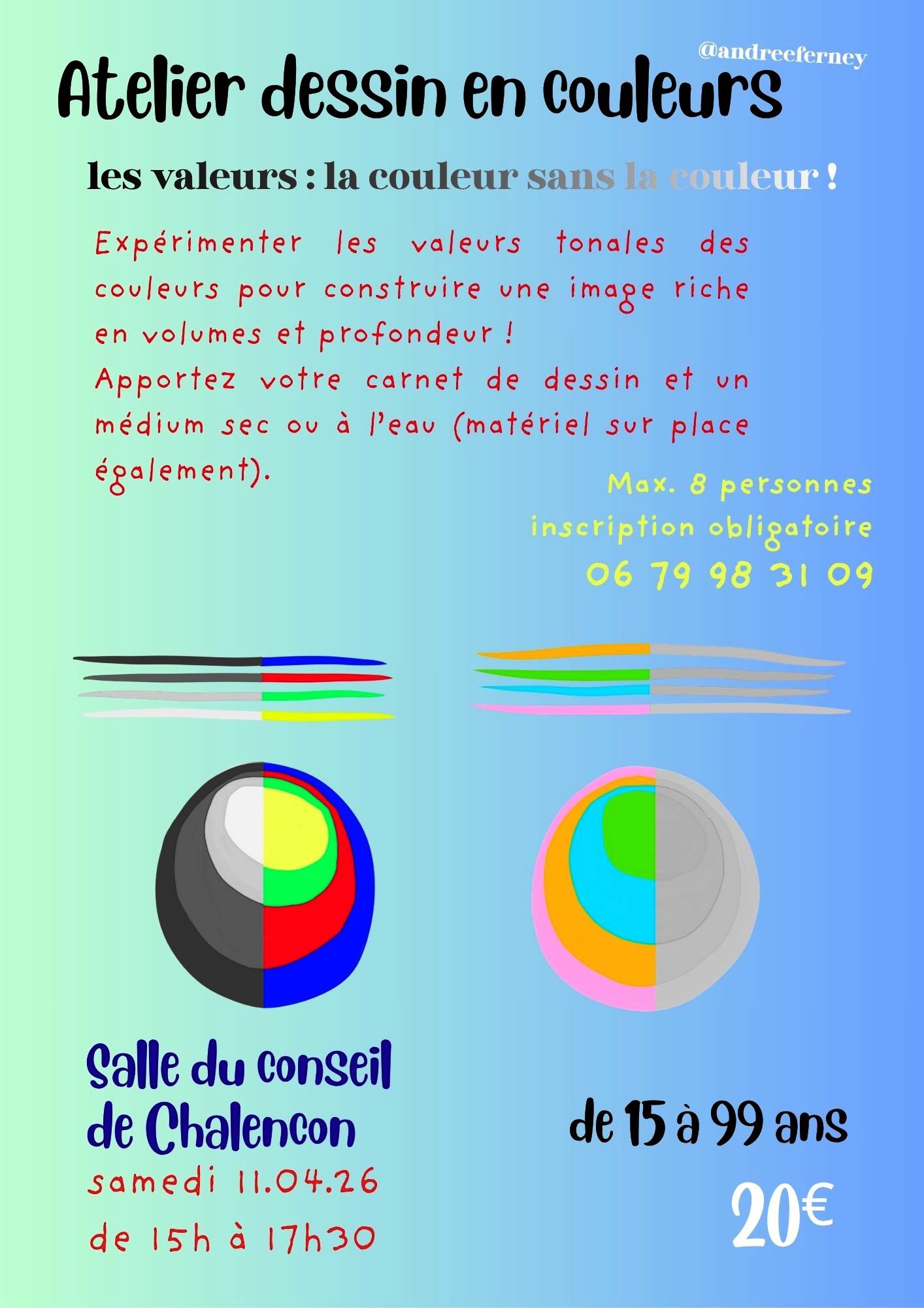 Atelier "Dessin en couleurs" pour ados et adultes