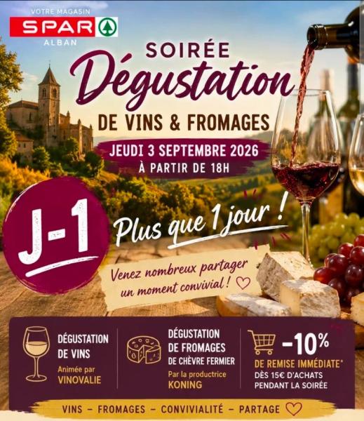 Soirée dégustation de vins & fromages