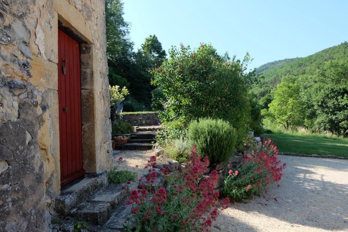 en arrivant sur le parking du gite