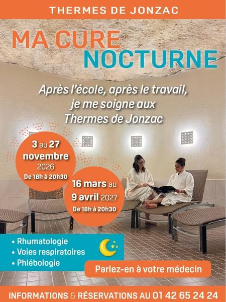 Cure nocturne pour les actifs aux Thermes de Jonzac