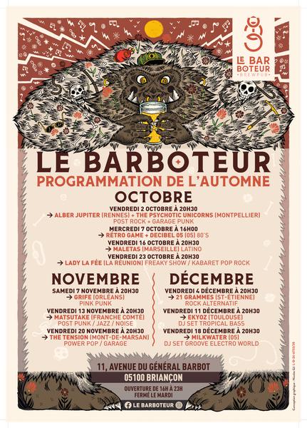 Les soirées concert de l'automne au Barboteur