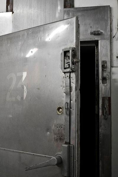 Vue d'une porte d'atelier