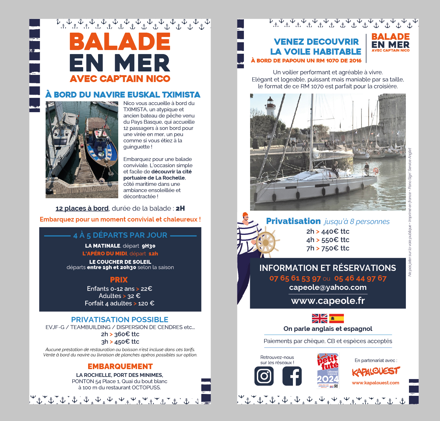 Sortie en mer à la voile - Capeole