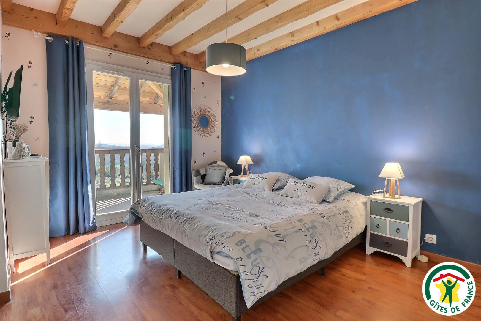 Chambre Bleuet avec un lit double (1x160x200)