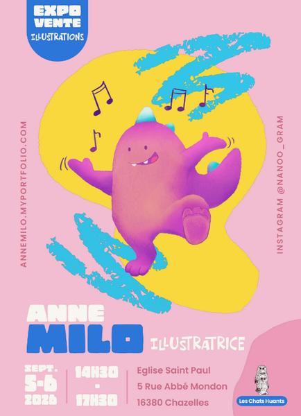 Expo-vente des illustrations d'Anne Milo