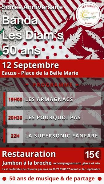Soirée Anniversaire 50 ans des Diam's_Eauze