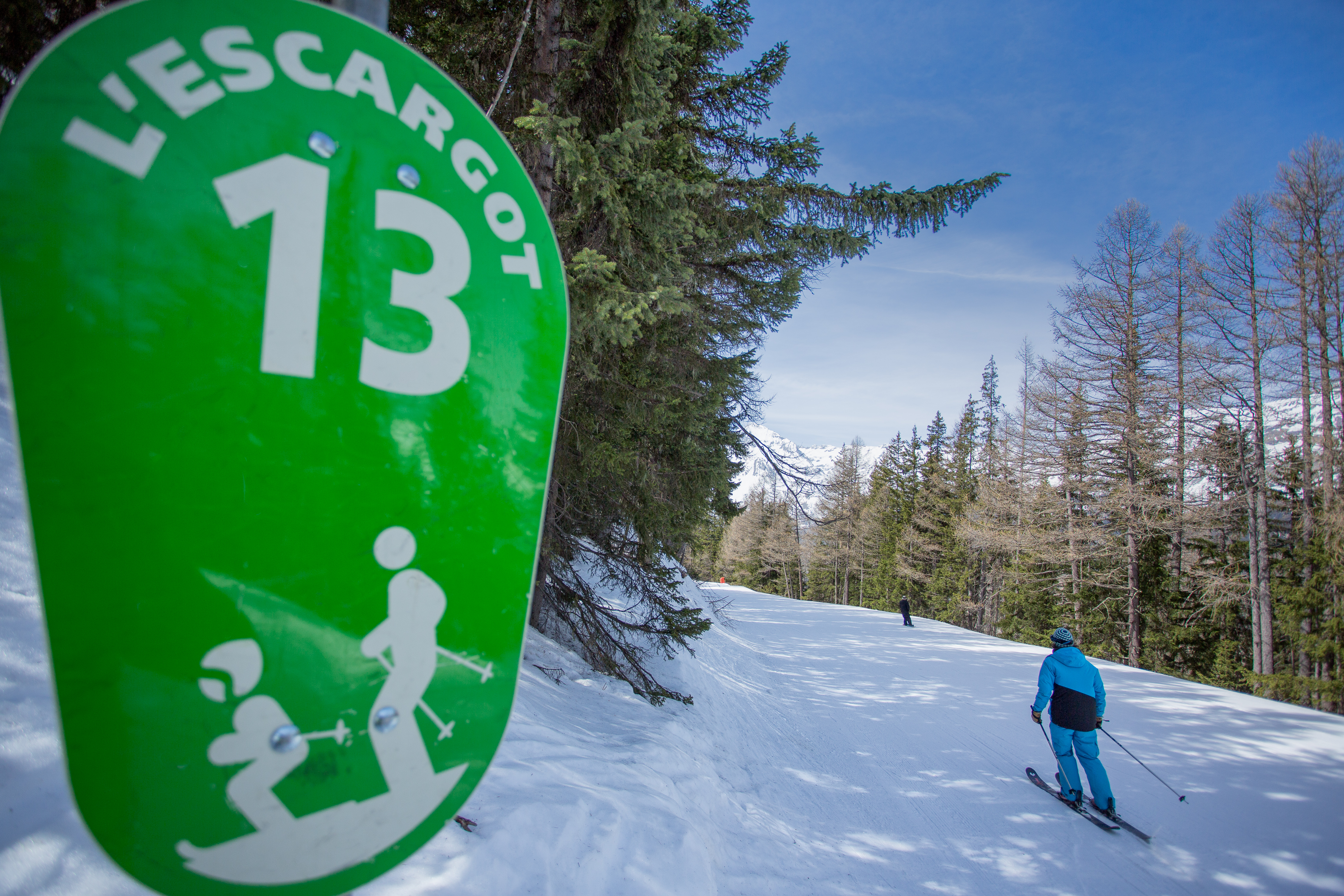 In Val Cenis, the Escargot green slope, the longest in the world