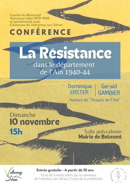 http://Conférence%20La%20Résistance%20dans%20le%20département%20de%20l'Ain%201940-1944