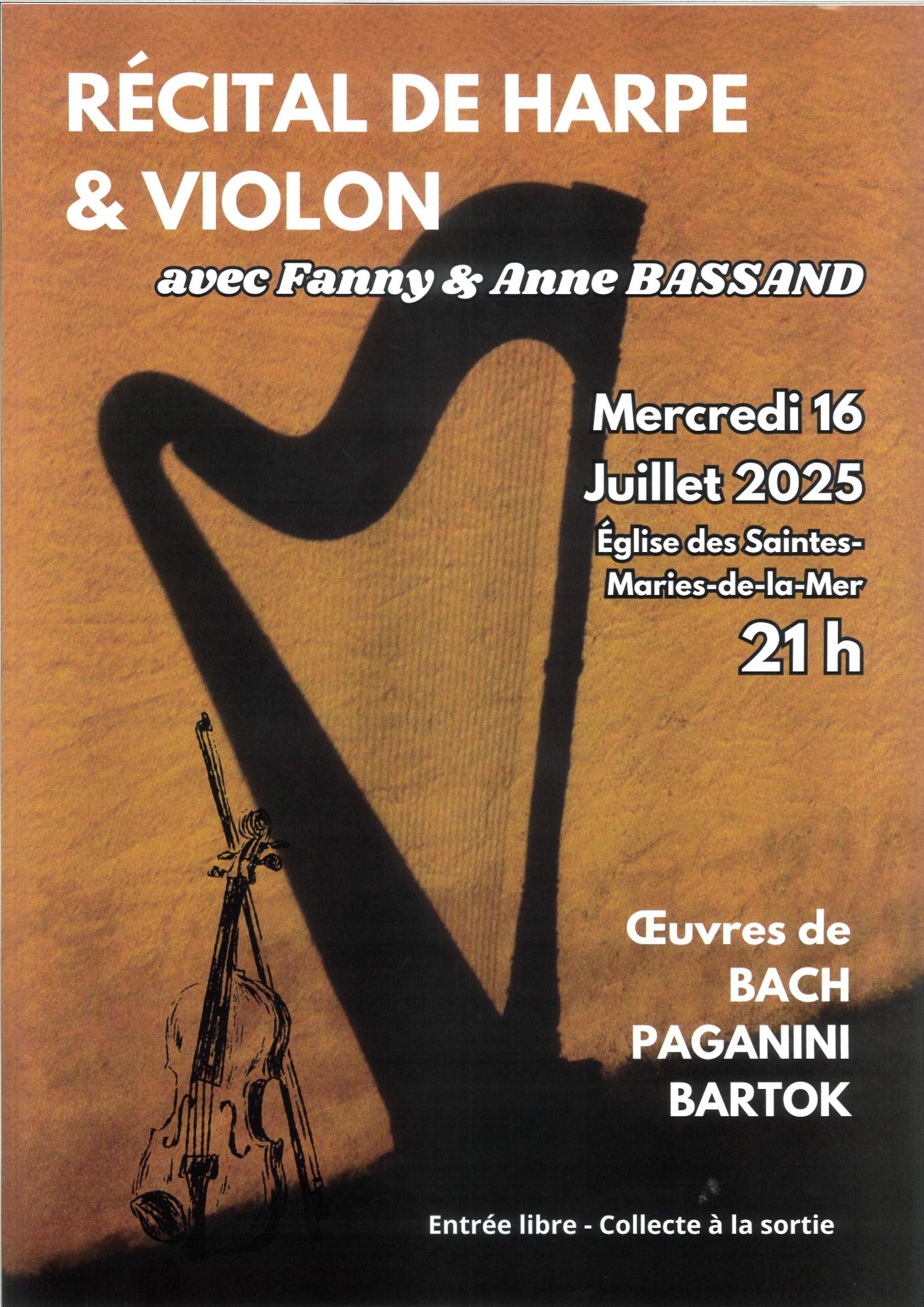 Concert à l’église « Récital de harpe et violon » avec Fanny & Anne Bassand