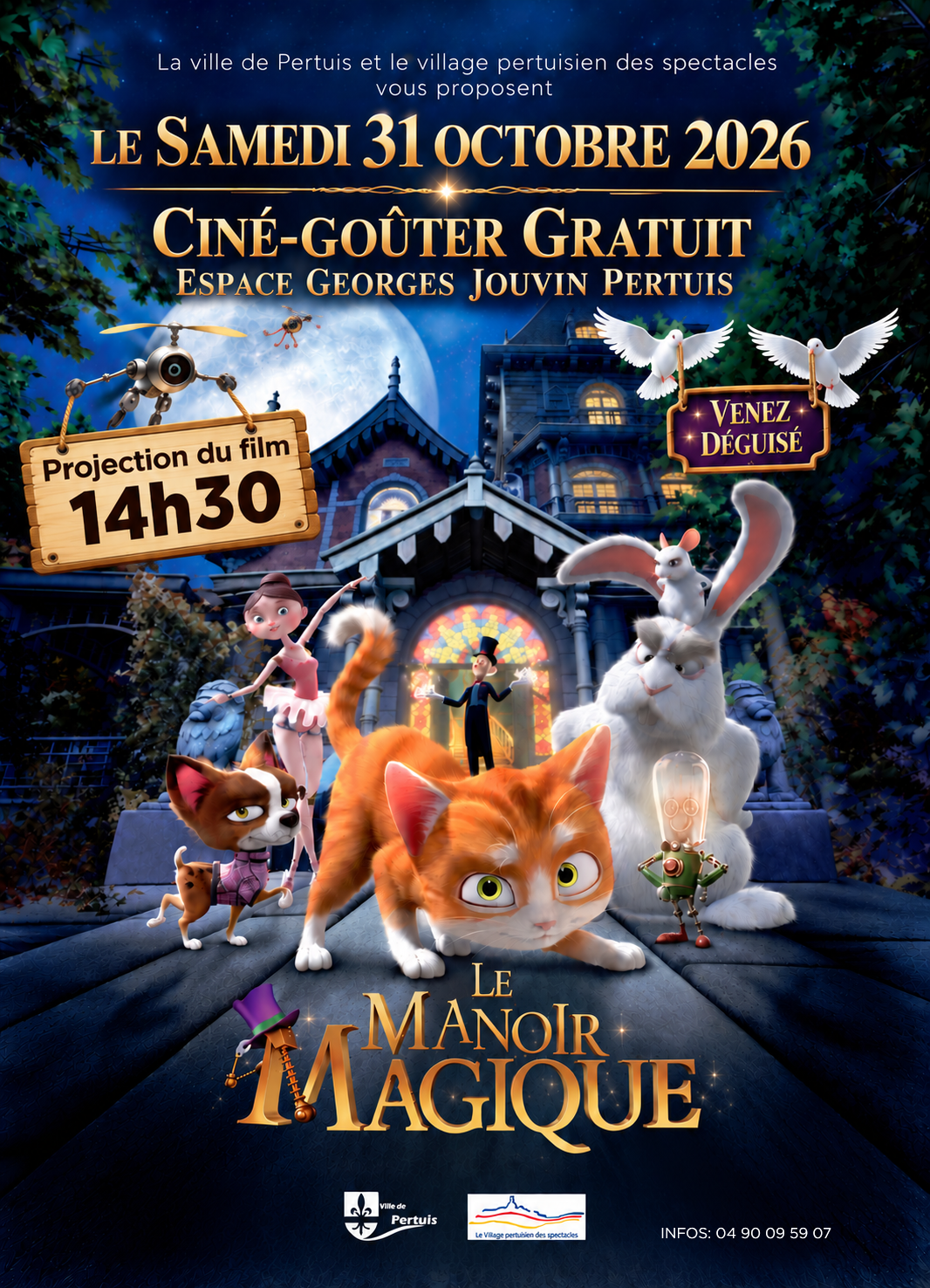 Halloween à Pertuis-Ciné goûter Le Manoir Magique