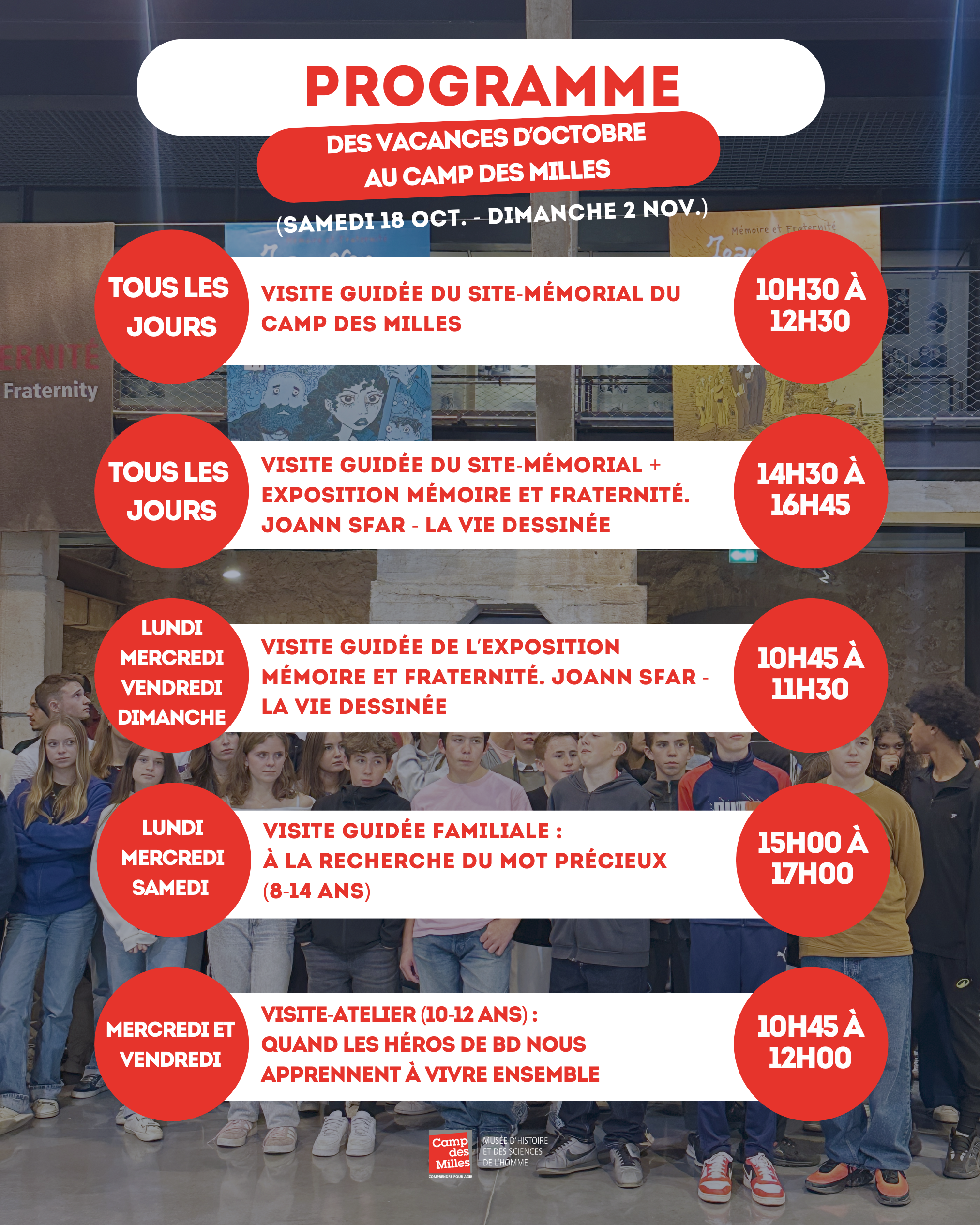 Vacances de la Toussaint au Camp des Milles : mémoire, art et citoyenneté !