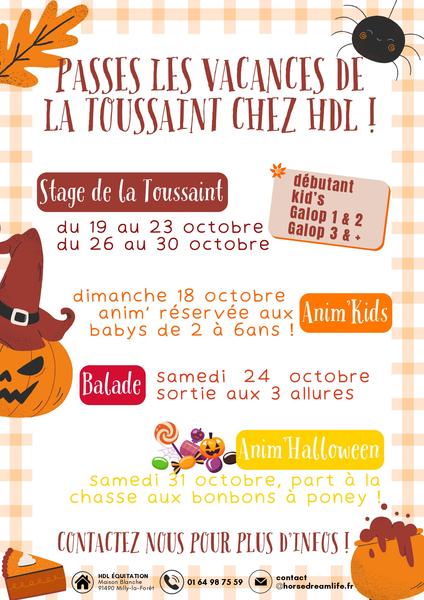 Vacances de la Toussaint chez HDL u00c9quitation_Milly-la-Foru00eat