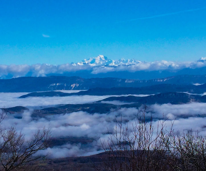 Vue sur le Mont Blanc depuis la croix d'Innimond