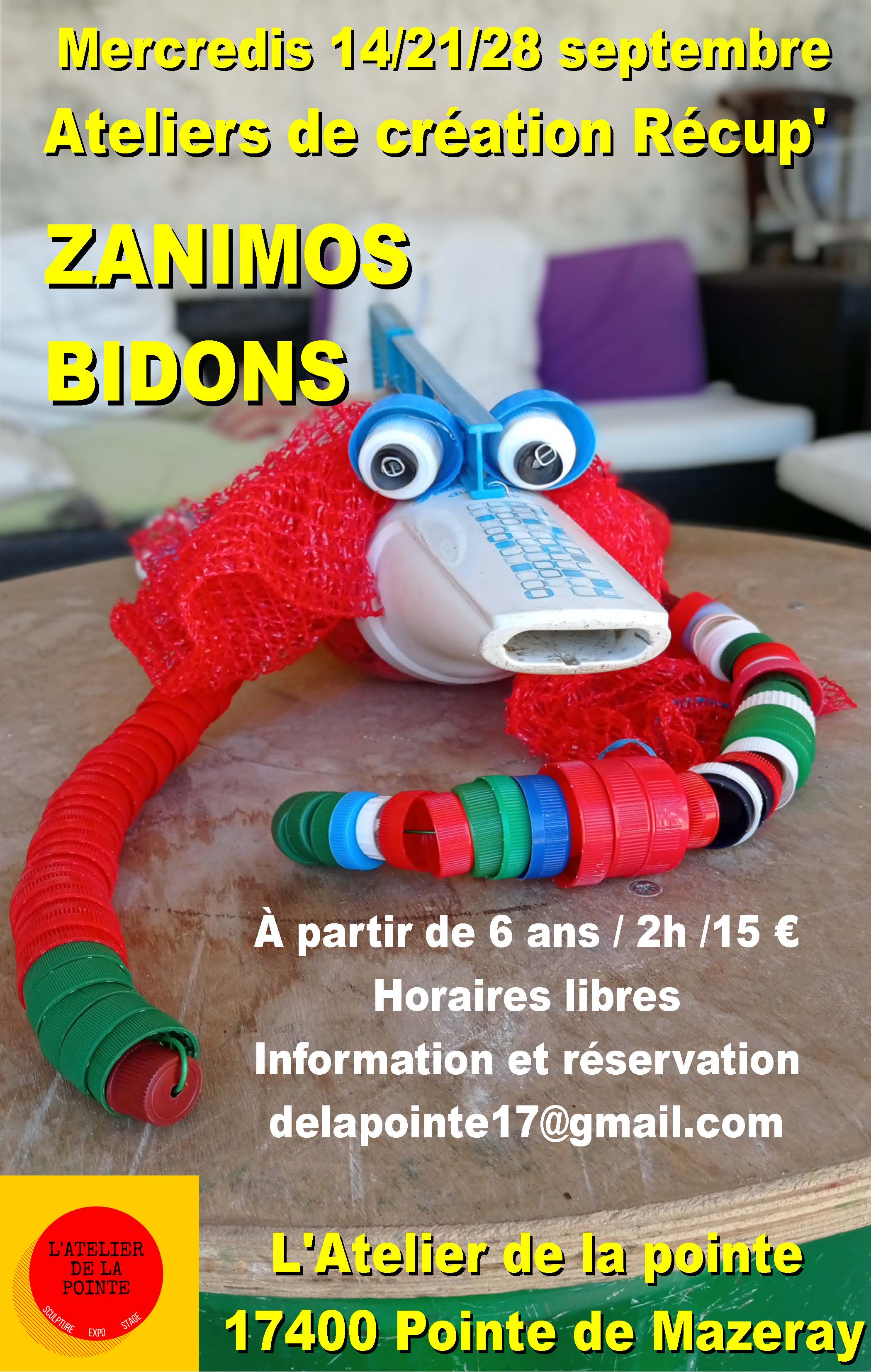 Atelier de création Récup' "Zanimos Bidons"