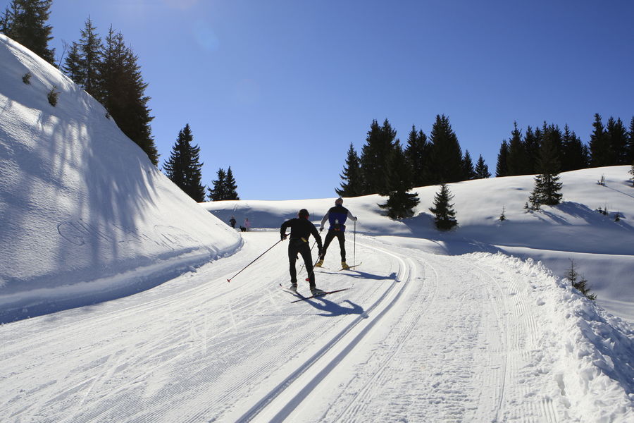 Le Bérouze ski de fond au Col de Joux Plane l'hiver