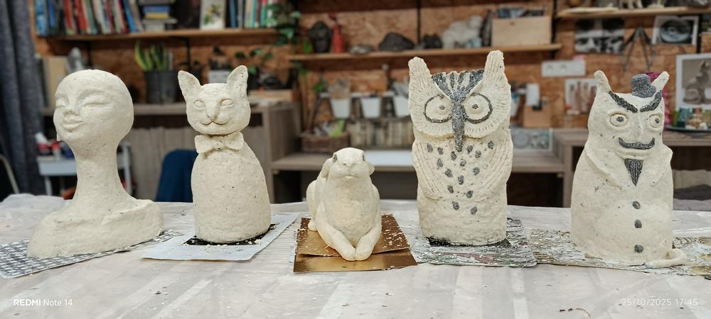 Stage collectif d'initiation à la sculpture en papier mâché_Les Avenières Veyrins-Thuellin