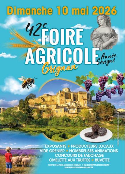 Foire agricole de Grignan : La marquise de Sévigné et Jean de la Fontaine inaugure la 42e édition. - Grignan