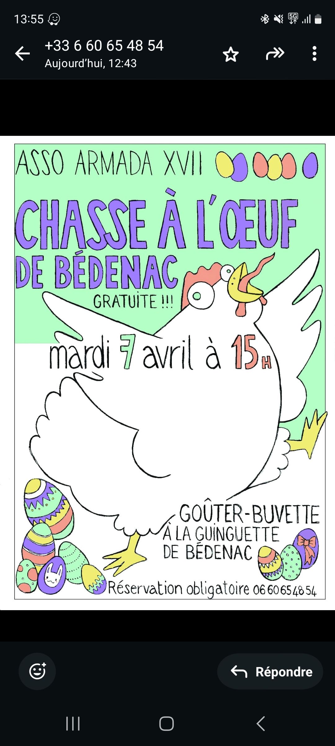 Chasse à l'œuf de Bédenac