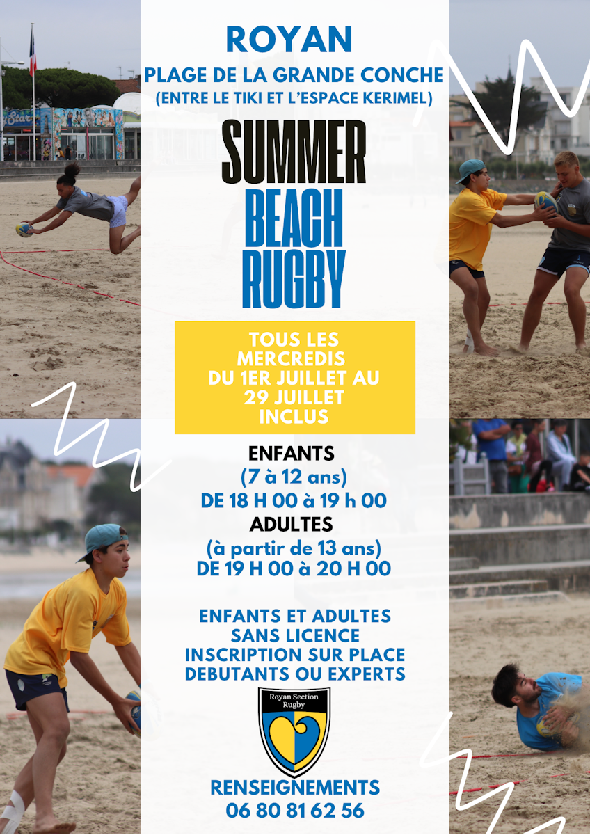 Summer beach rugby