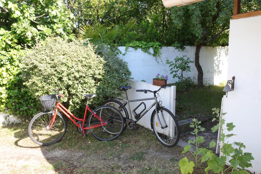 2 vélos dans le jardin
