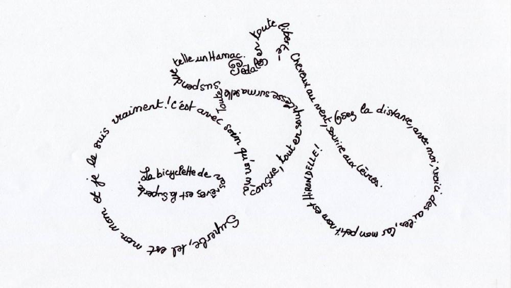 Atelier le calligramme des cycles (8-12 ans)_Saint-Étienne